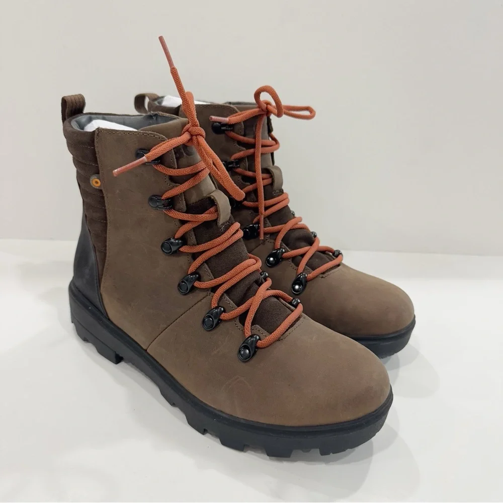 Bogs Women's Holly Lace Leather Waterproof Boots